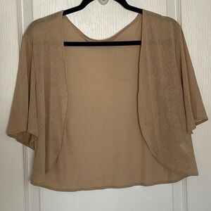 Light Beige Open-Front Women's Shrug